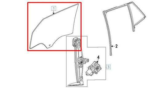 2024-25 Chevrolet Trax Rear Right Passenger Side Door Window Glass 42732433 OEM - Alshned Auto Parts