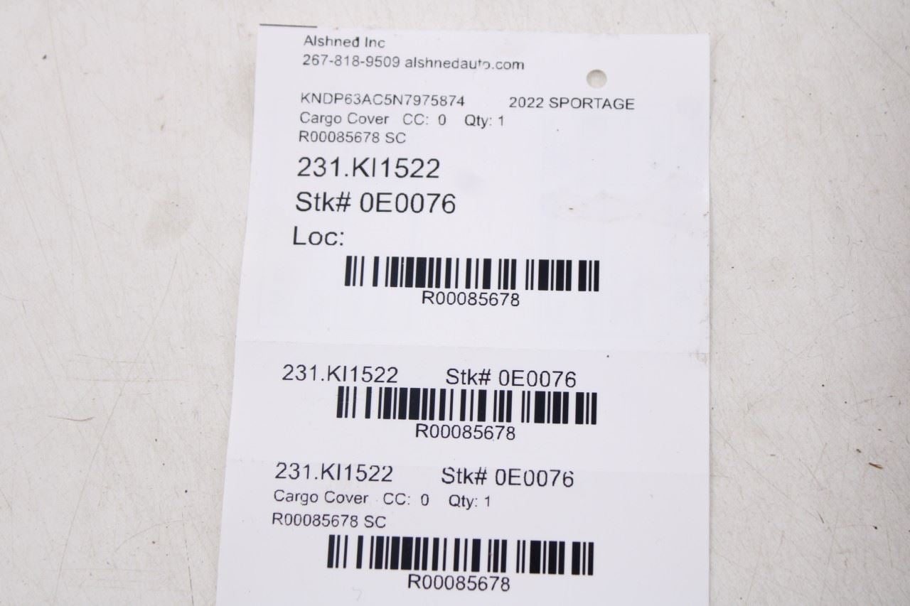 16-22 Kia Sportage Nightfall Rear Trunk Load Floor Trim Cargo Cover 85720D9000WK13