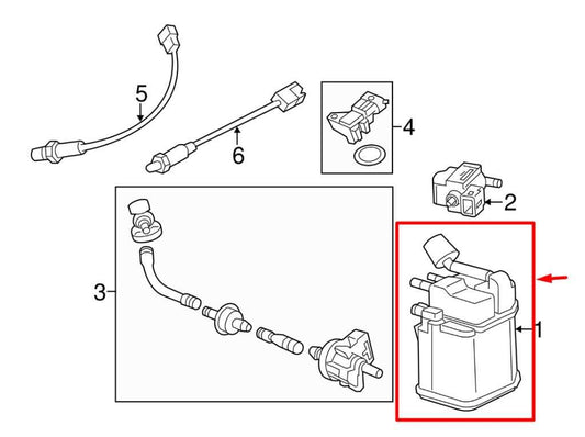 2015-2021 Chevrolet Trax Fuel Vapor Evaporator Emission Canister 42782039 OEM - Alshned Auto Parts