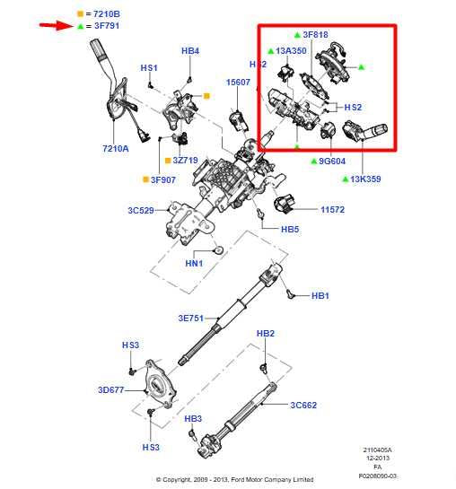 2014-16 Ford F250 Lariat Crew Cab Steering Column Light Turn Signal Wiper Switch - Alshned Auto Parts