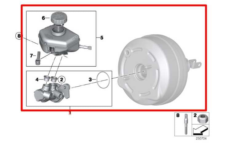 15-16 BMW 435i Power Brake Booster Master Cylinder w/ Reservoir 34336872636 OEM - Alshned Auto Parts