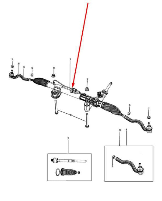 2012-2015 Dodge Durango SXT 3.6L Power Steering Gear Rack and Pinion 52124727AF - Alshned Auto Parts