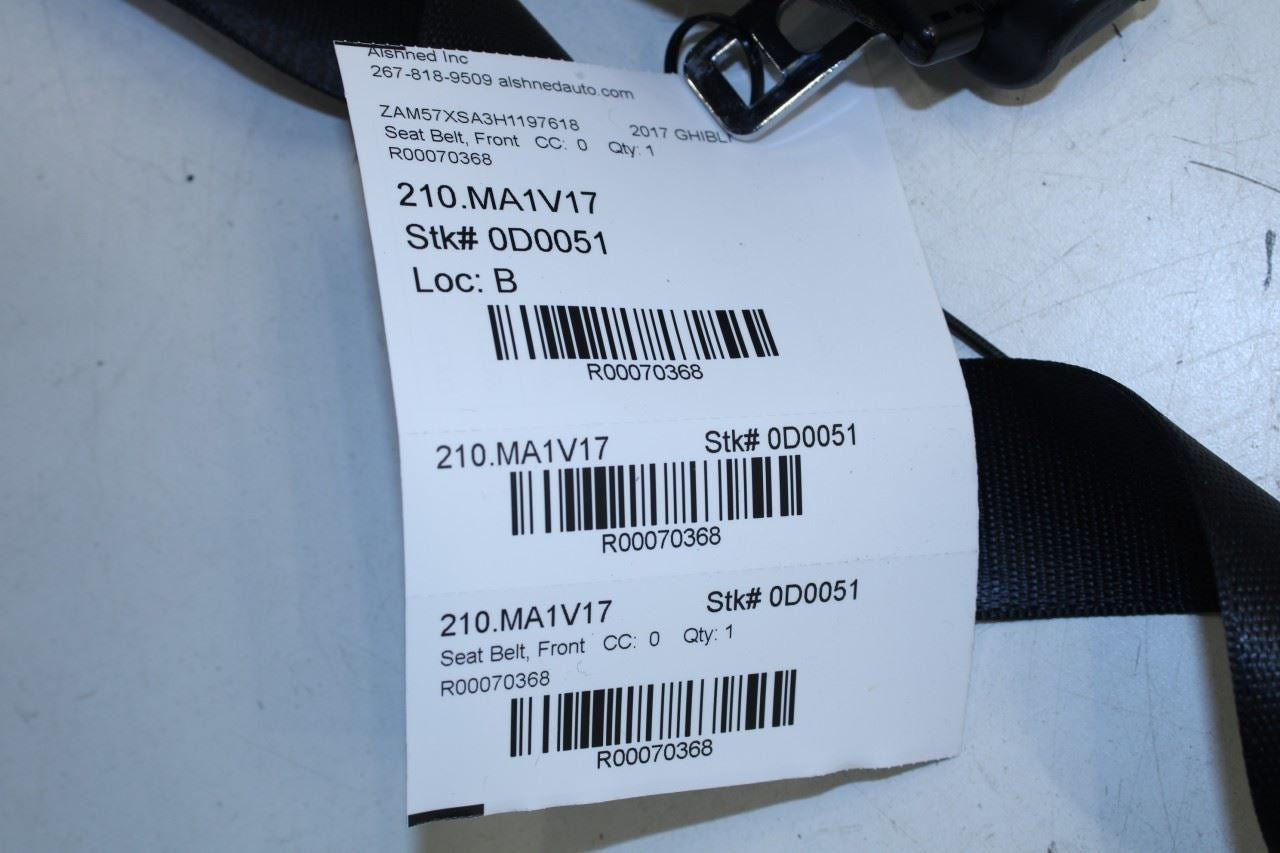 2017-21 Maserati Ghibli 3.0L RWD Front Passenger Right Side Seat Belt Retractor - Alshned Auto Parts