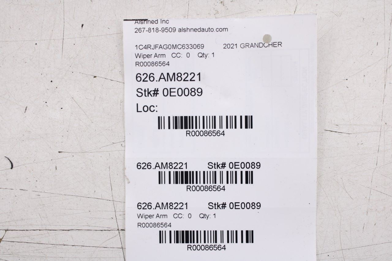 16-22 Jeep Grand Cherokee Laredo X 4X4 Front Left and Right Windshield Wiper Arm - Alshned Auto Parts