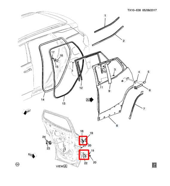 2018-2024 GMC Terrain Denali Rear Left Door Hinge Upper and Lower 13590931 OEM - Alshned Auto Parts
