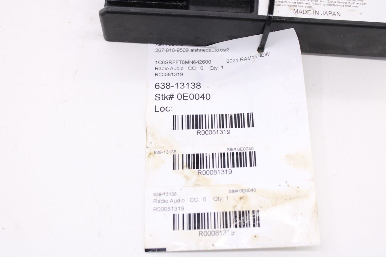 2019-2024 RAM 1500 Big Horn New Body Audio Radio Amplifier Amp 68477635AA OEM - Alshned Auto Parts