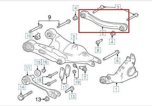 2017-2020 Jaguar XE R-Dynamic S Rear Right Side Upper Control Arm T2H17173 OEM - Alshned Auto Parts