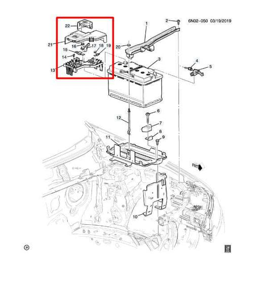 20-24 Chevrolet Blazer 2LT 2L Battery Distribution Engine Compartment Fuse Block - Alshned Auto Parts