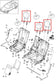 11-18 Porsche Cayenne S AWD Rear RH LH Side and Center 2nd Row Seat Headrest Set1