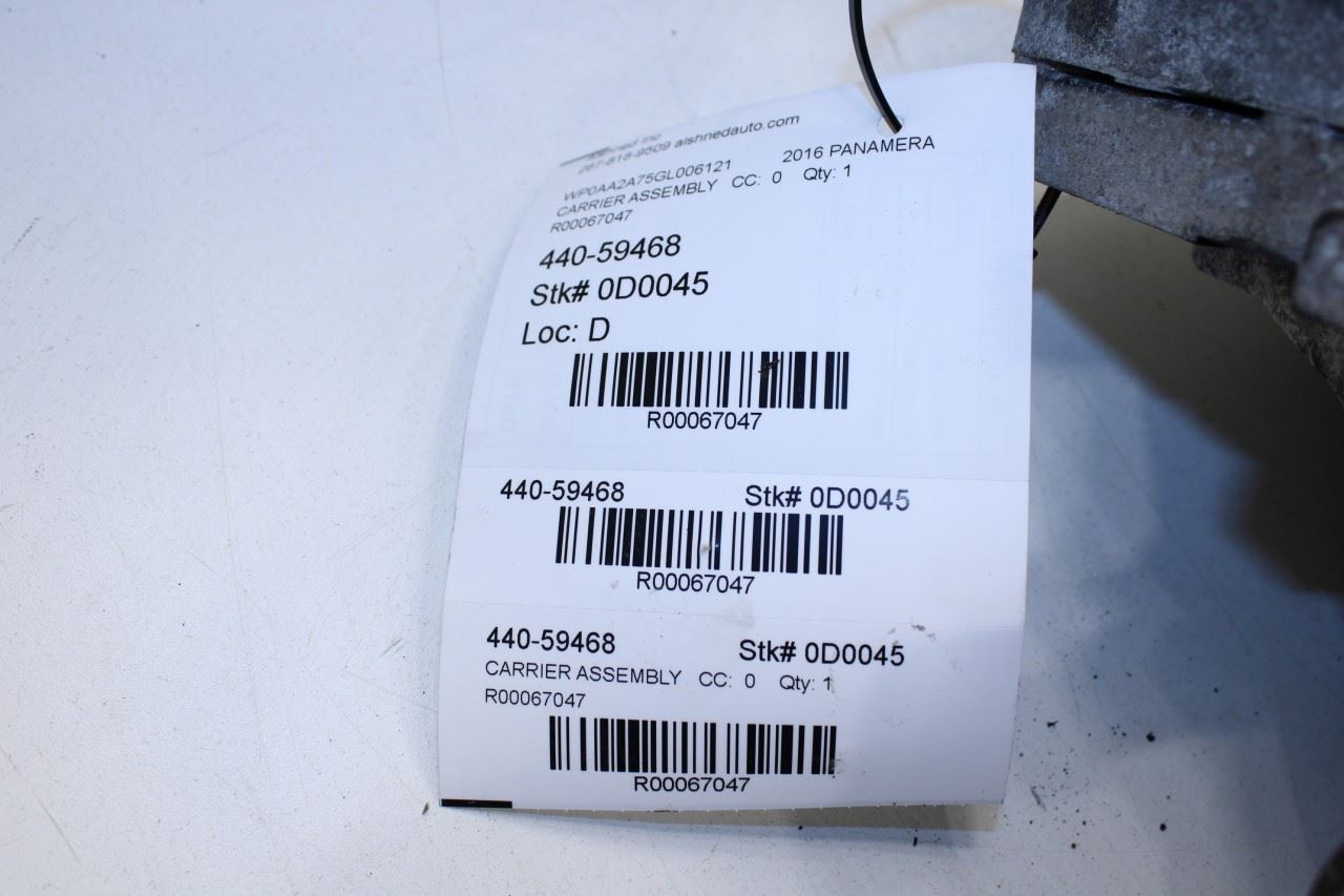 2011-2016 Porsche Panamera 4 3.6L AWD Front Axle Differential Carrier 130K - Alshned Auto Parts