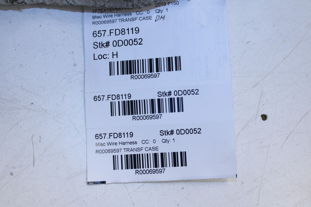 18-20 Ford F150 XL Super Cab 2.7L 4WD Automatic Transmission Wire Harness *ReaD* - Alshned Auto Parts