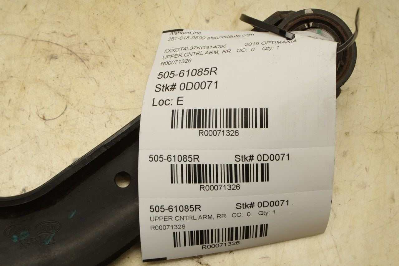 16-20 Kia Optima LX FWD Rear Right Passenger Side Upper Control Arm 55120-C2100 - Alshned Auto Parts