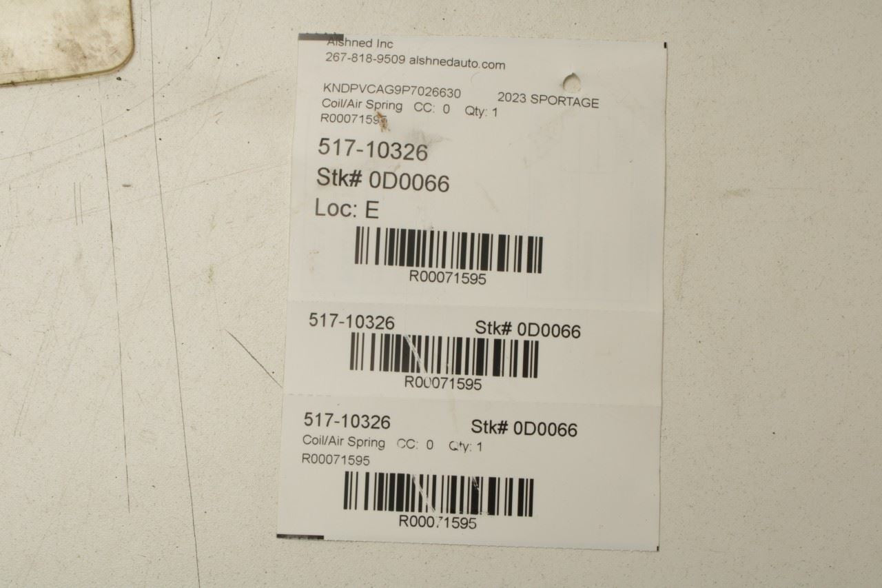 2023-25 Kia Sportage Hybrid EX 1.6L AWD RR RH and LH Suspension Coil Spring Pair - Alshned Auto Parts