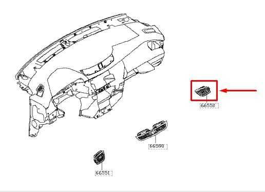 2014-2017 Nissan Rogue SV Front Right Dash Outer Air Vent Grille 68760-4BA1A OEM - Alshned Auto Parts