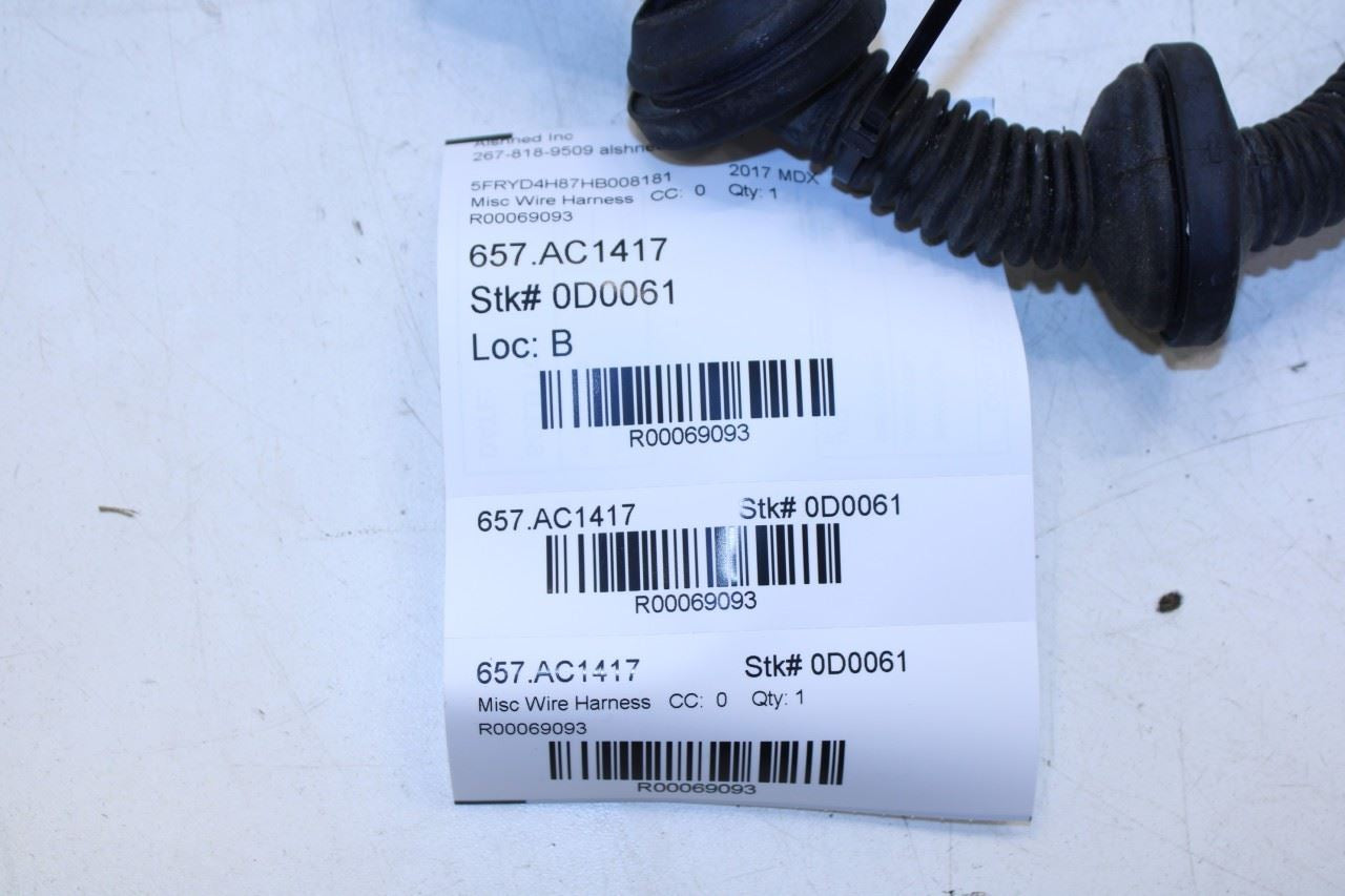 2017-2020 Acura MDX Advance Rear Left Driver Door Wire Harness 32754-TZ5-A21 OEM - Alshned Auto Parts