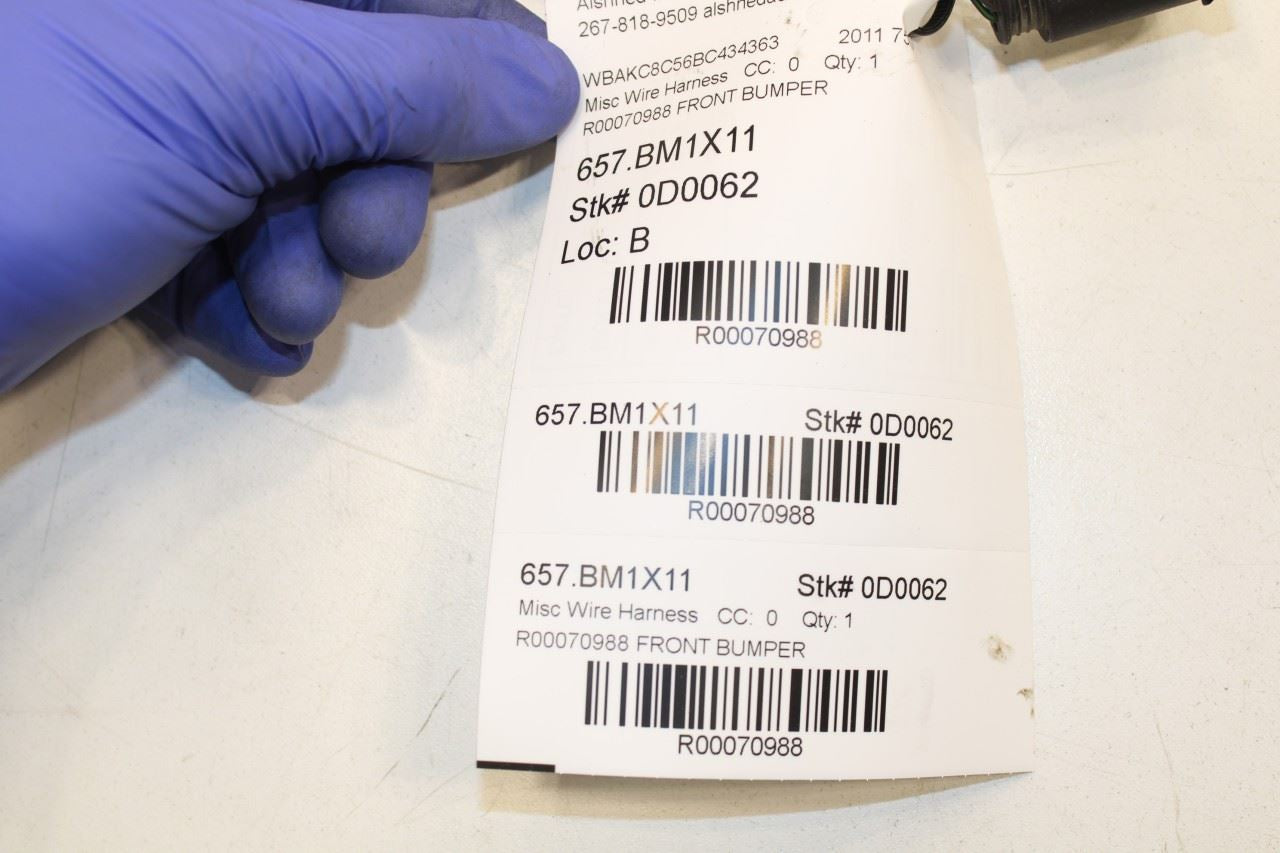 2010-2012 BMW 750Li xDrive Front Bumper PDC Wire Harness w/ Park Sensors 9221712 - Alshned Auto Parts