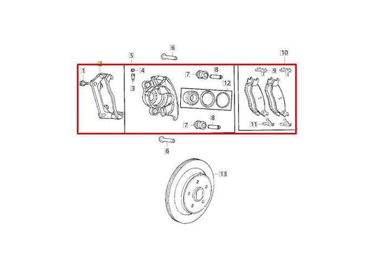 2011-2024 Ram 1500 Classic Crew Cab Rear Left Side Brake Disc Caliper 5179881AD - Alshned Auto Parts