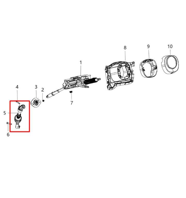 2019-25 Ram 1500 Big Horn Crew Cab 5.7L Steering Column Intermediate Lower Shaft1