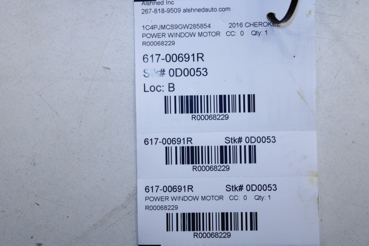 2014-23 Jeep Cherokee 75th Anniversary RR RH Door Power Window Motor 68079284AB - Alshned Auto Parts