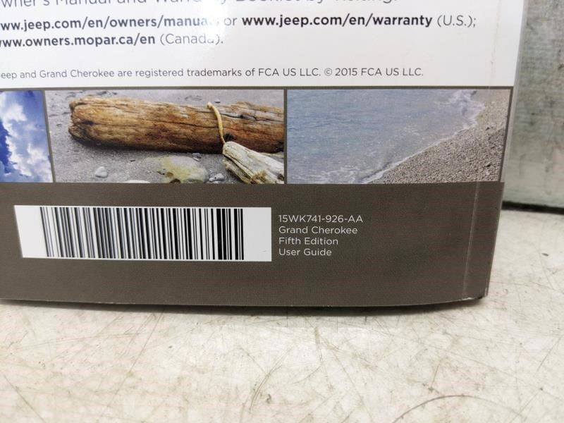 2015 Jeep Grand Cherokee User Guide Only 15WK741-926-AA OEM - Alshned Auto Parts