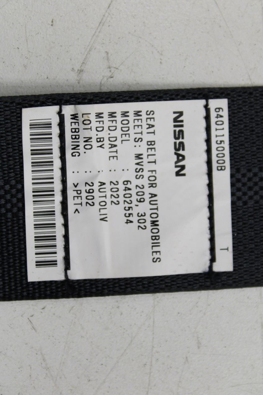 2022 Nissan Rogue Sport Rear Left Seat Backrest Cushion w/ Armrest and Seat Belt - Alshned Auto Parts
