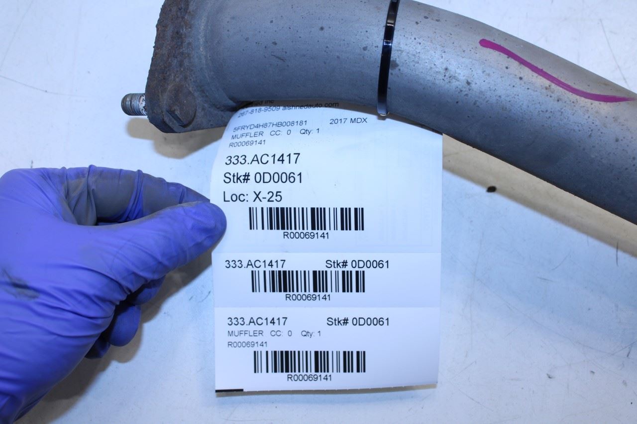 2017-20 Acura MDX Advance 3.5L AWD Rear Left Exhaust Muffler Pipe 18340-TZ5-A01 - Alshned Auto Parts