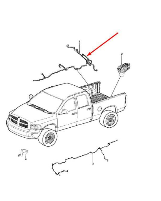 2015 Ram 1500 Laramie Rear Chassis Wire Wiring Harness 68235208AC OEM - Alshned Auto Parts