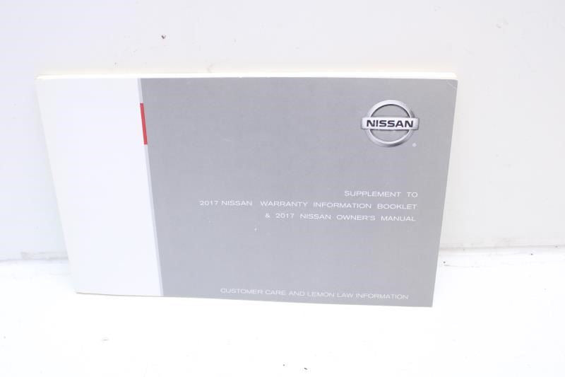 2017 Nissan Pathfinder Owners Manual Set with Case OM17EA-0R52U0 OEM - Alshned Auto Parts