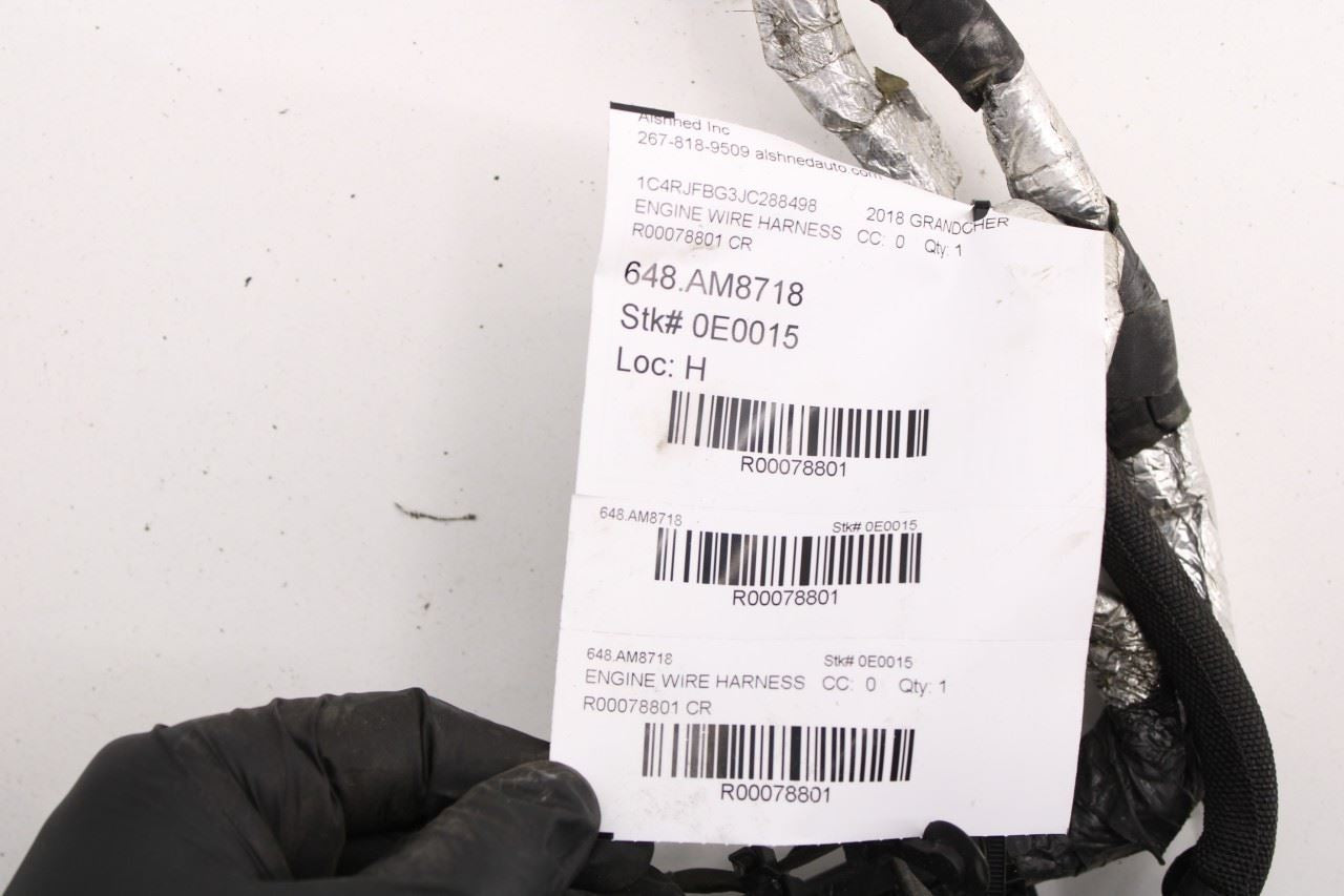 2018 Jeep Grand Cherokee Limited 3.6L 4WD Engine Wire Harness 68320266AC *ReaD* - Alshned Auto Parts