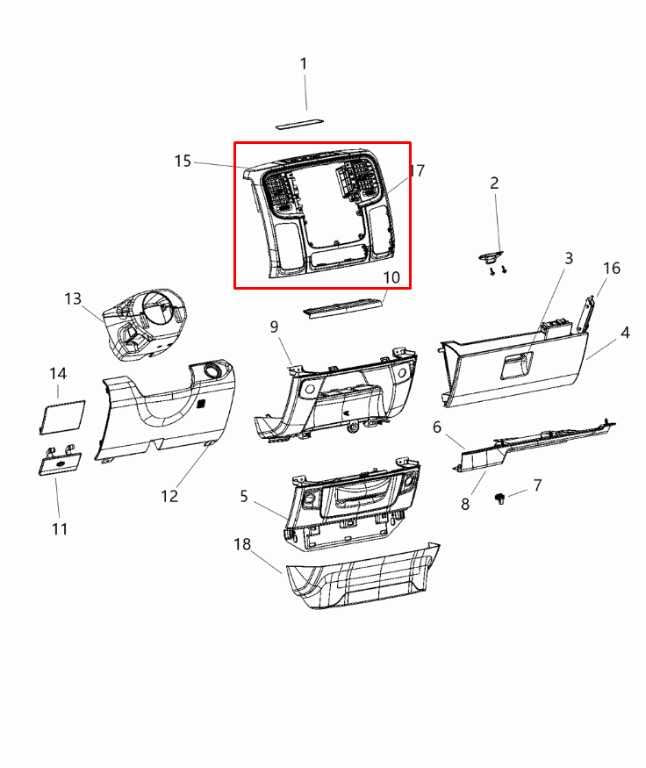 13-18 RAM 2500 Tradesman Dash Center Screen Bezel Trim w/ Air Vent Grille *ReaD* - Alshned Auto Parts