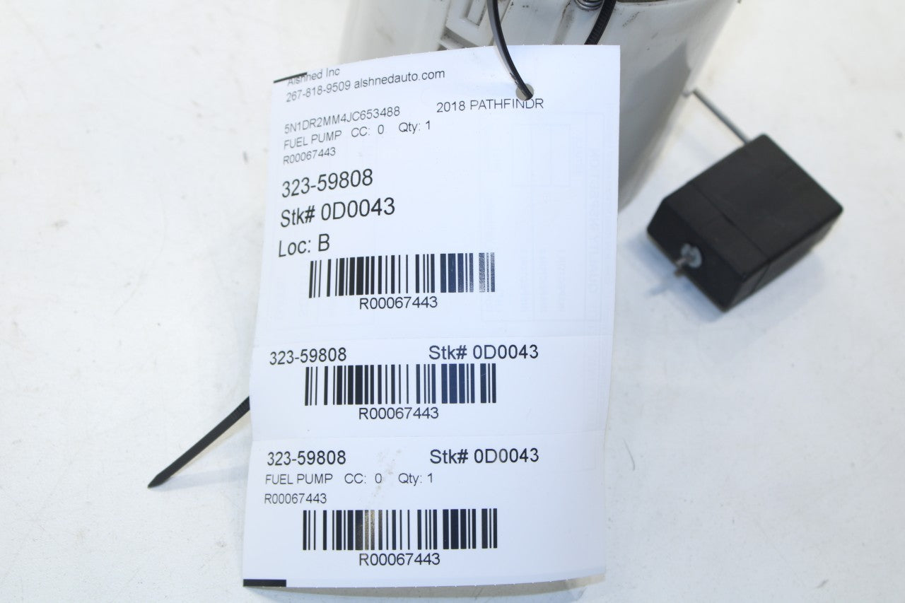 2017-2020 Nissan Pathfinder SV 3.5L Fuel Pump Assembly 17040-9PJ0A OEM - Alshned Auto Parts