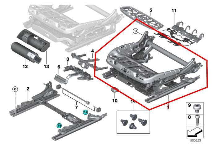 14-18 BMW X5 xDrive35i 3.0L Front Passenger Right Side Seat Track Frame w/ Motor - Alshned Auto Parts