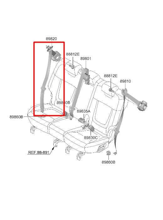 2022-23 Hyundai Tucson SEL 2.5L AWD Rear Right Side 2nd Row Seat Belt Retractor - Alshned Auto Parts