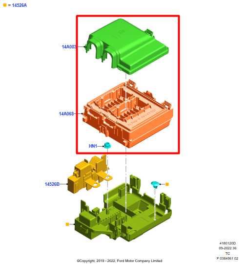 20-23 Ford Escape SEL 2.0L Engine Bay Fuse Relay Junction Block LX6T-14D068-NAB - Alshned Auto Parts