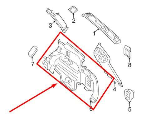 2013-2019 Nissan Pathfinder Rear Left Lower Quarter Trim Panel 84951-3KA0A OEM - Alshned Auto Parts