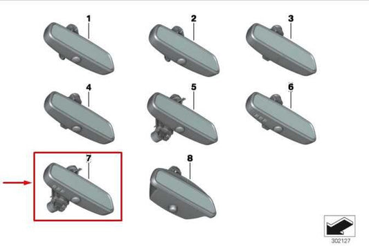 2013-2015 BMW 750I xDrive Interior Inside Rear View Mirror 51169345380 OEM - Alshned Auto Parts