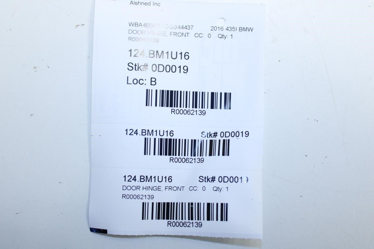 2015-16 BMW 435i Gran Coupe Front RH Door Hinge Upper and Lower 41517284534 OEM - Alshned Auto Parts