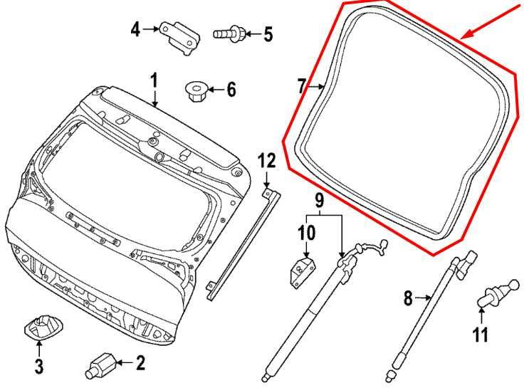 2023-25 Kia Sportage Hybrid EX Liftgate Back Door Weatherstrip Seal 81761-P1200 - Alshned Auto Parts