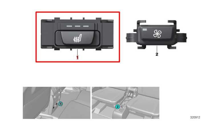 14-18 BMW X5 xDrive35i AWD Rear Center Console Heated RH and LH Seat Switch Knob - Alshned Auto Parts