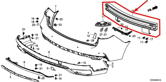 2014-20 Acura MDX Advance AWD Rear Bumper Reinforcement Impact Bar 71530-TZ5-A00 - Alshned Auto Parts