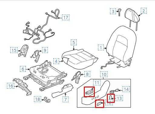 19-24 Nissan Altima SL Front Left Seat Adjustment Control Switch 87066-6CC0A OEM - Alshned Auto Parts