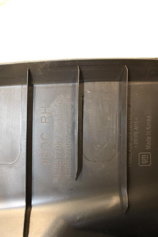 2024-2025 Chevrolet Trax Rear Right Side Lower Quarter Panel Trim 42857706 OEM - Alshned Auto Parts