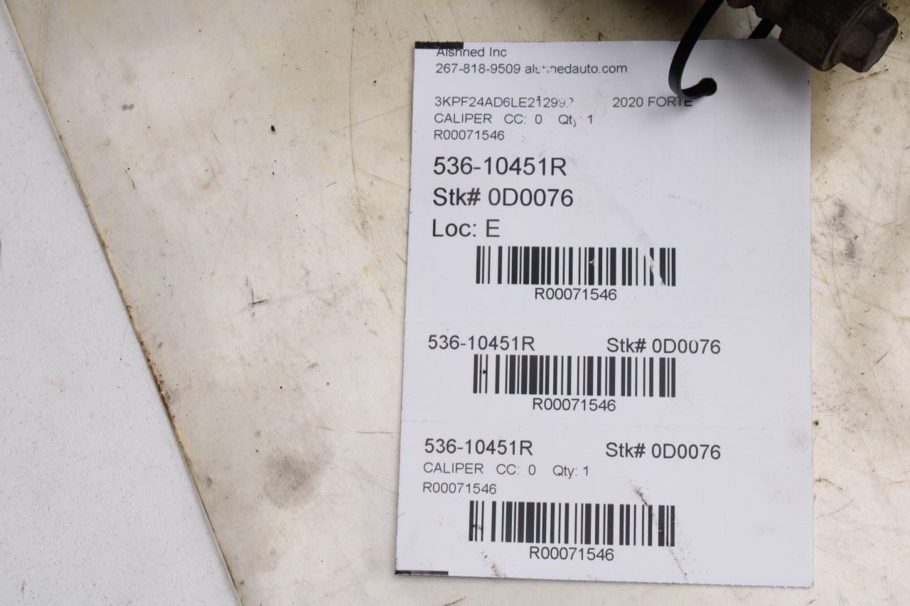 19-2024 KIA Forte LXS Front Right Passenger Side Disc Brake Caliper 58130-M7000 - Alshned Auto Parts