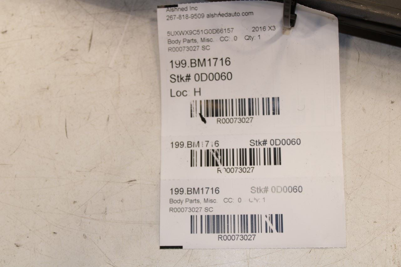 2011-2017 BMW X3 xDrive28i Rear Left Driver Side Door Lower Molding 51137205781 - Alshned Auto Parts