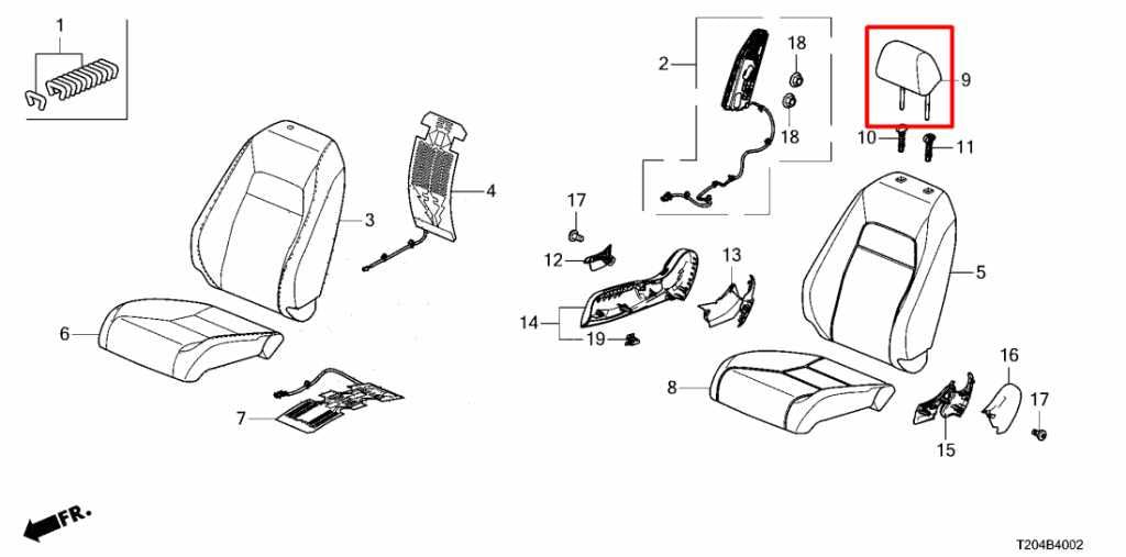 2022-2026 Honda Civic Sport 2.0L FWD Front Right and Left Side Seat Headrest Set - Alshned Auto Parts