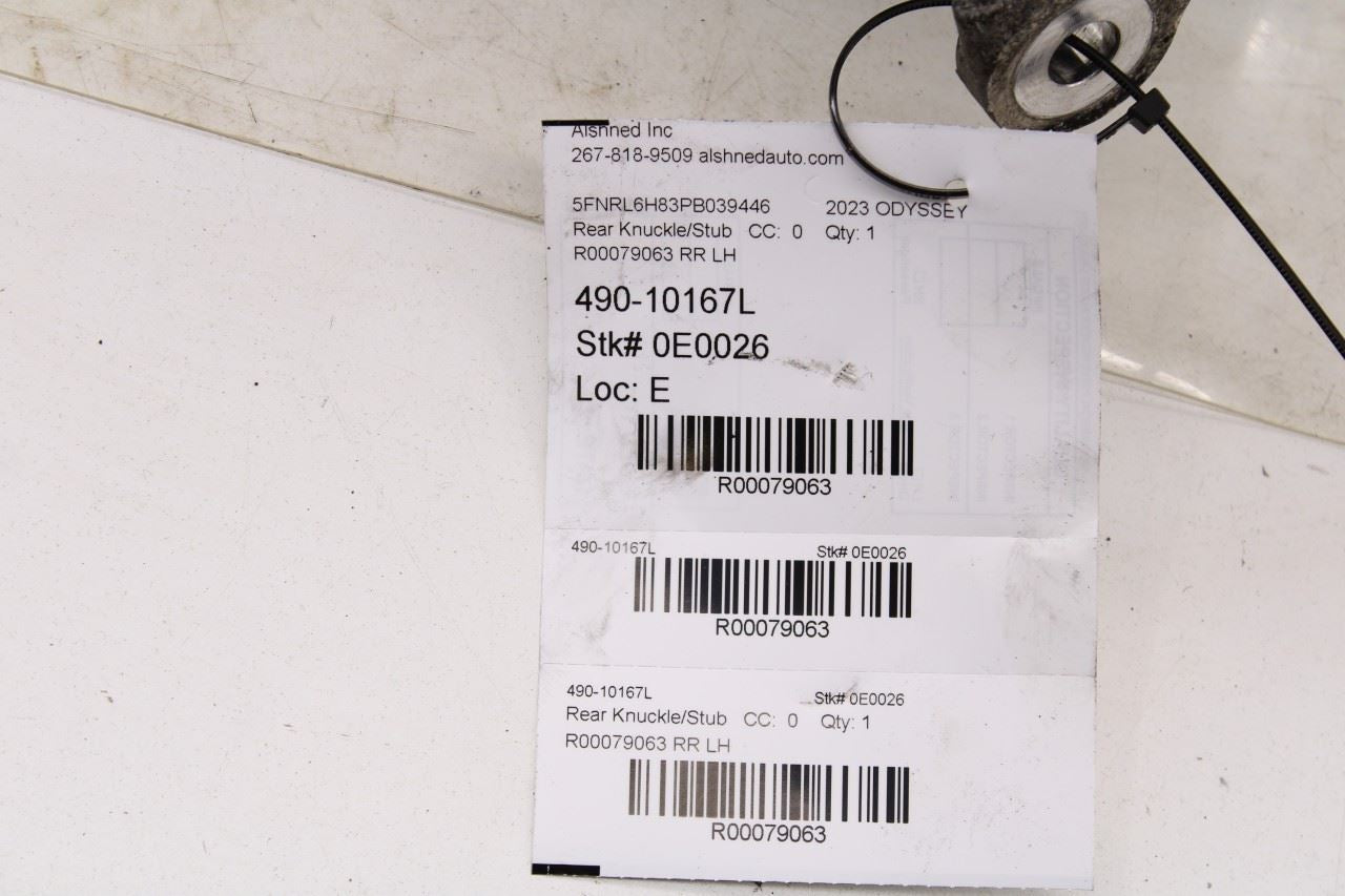 2018-2026 Honda Odyssey Touring Rear Left Side Spindle Knuckle Hub 52215-THR-A01 - Alshned Auto Parts