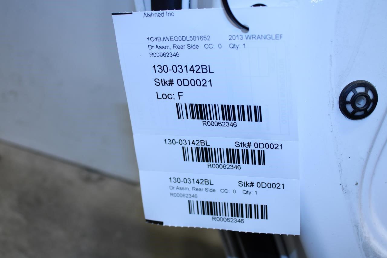 2011-2017 Jeep Wrangler Sahara Rear Left Driver Door Shell Panel 68079599AB OEM - Alshned Auto Parts