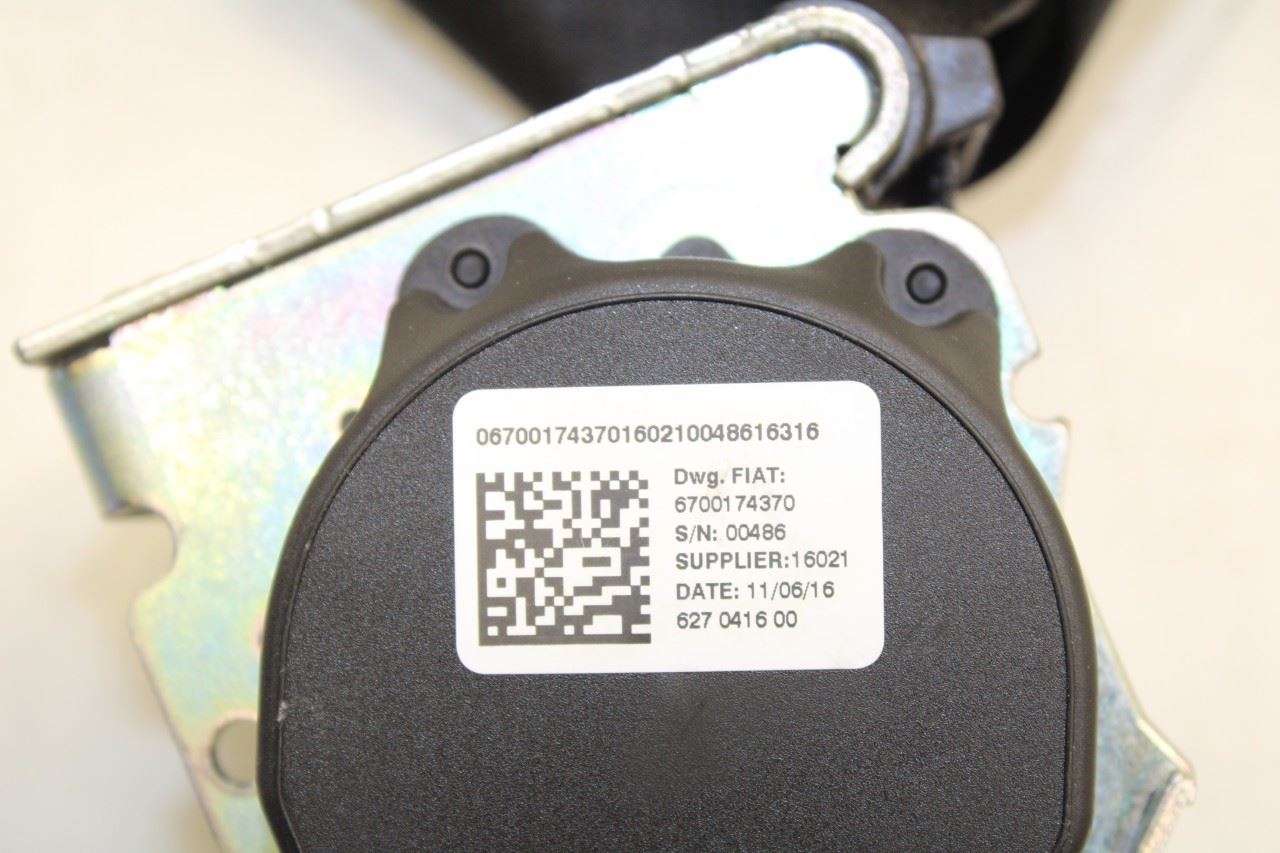 17-21 Maserati Ghibli 3.0L RWD Rear Driver Left Side 2nd Row Seat Belt Retractor - Alshned Auto Parts