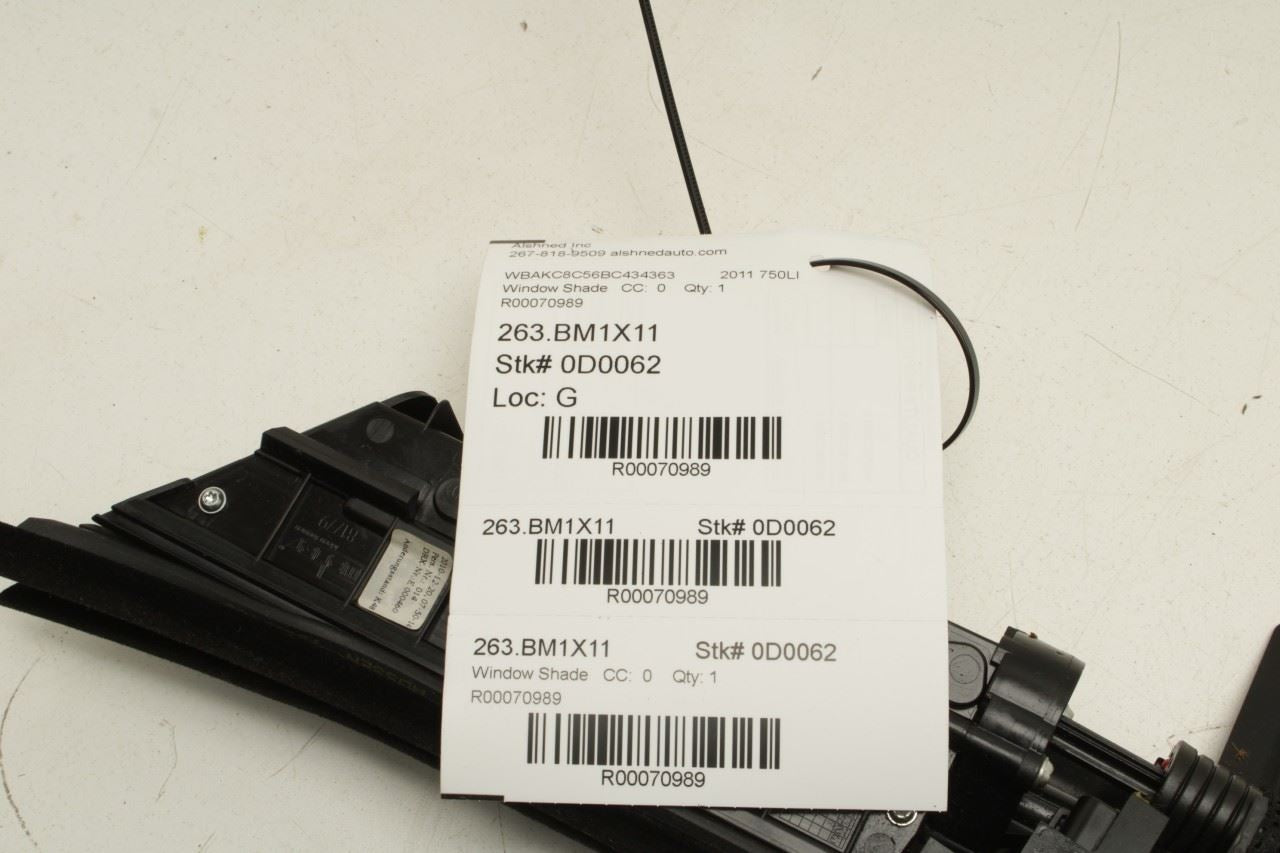 2010-2015 BMW 750Li xDrive Rear Left Driver Side Door Window Sun Shade w/ Motor - Alshned Auto Parts