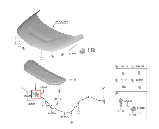 2020-2025 KIA Soul LX Front Hood Lock Latch Actuator 81130-K0000 OEM - Alshned Auto Parts